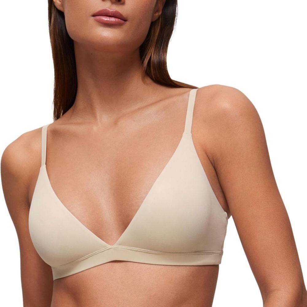 CRZ Yoga Softhold Double Lined Triangle Bralette Wireless Sports Bra Cami Small
